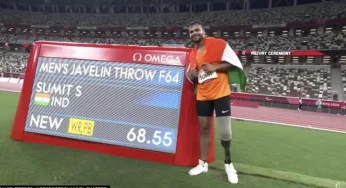 Tokyo Paralympics: India’s Sumit Antil wins gold medal in Javelin Throw, Sets World Record thrice in five attempts
