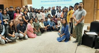 Youth volunteers interact with MP Dr Amar Patnaik on Climate Change and Environment