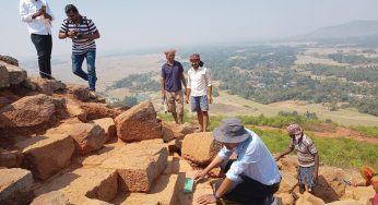 Archaeologists find stupa and artefacts during excavation at Parabhadi Hill in Jajpur