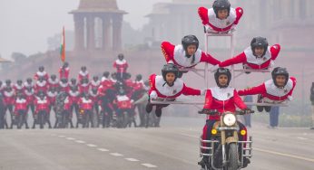 Republic Day Parade Showcases Nari Shakti’s Dazzling Motorcycle Stunts