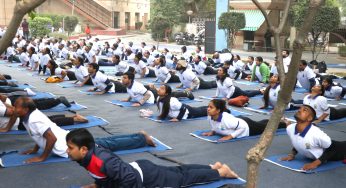 Surya Namaskar Demonstration attracts hundreds of Yoga enthusiasts to MDNIY