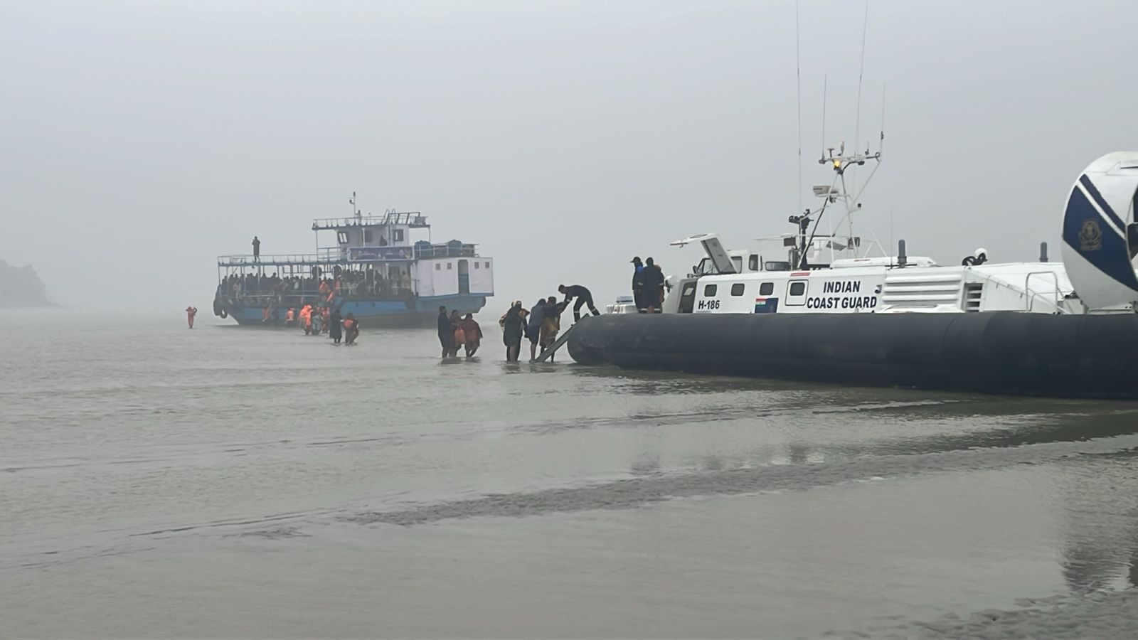 Indian Coast Guard Swiftly Rescues 182 Pilgrims Stranded off Kakdwip in West Bengal