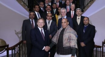 Raksha Mantri & his UK counterpart co-chair UK-India Defence Industry CEOs Roundtable in London