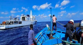Indian Coast Guard Ship Samarth Rescues Stranded Fishing Boat off Minicoy Island
