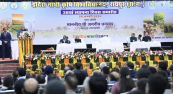 Hon’ble Vice-President Launches ‘Sanjeevani Rice’ at 38th Foundation Day Celebration of Indira Gandhi Krishi Vishwavidyalaya, Raipur