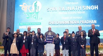 Raksha Mantri Felicitates ‘Super-100’ Winners of Project Veer Gatha 3.0