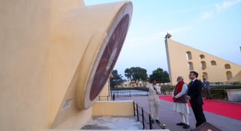 Prime Minister Narendra Modi and French President Emmanuel Macron Visit Jantar Mantar in Jaipur