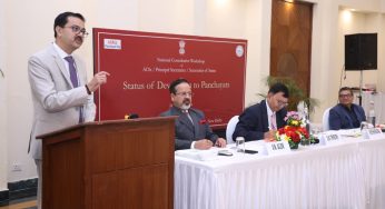 National Consultative Workshop on ‘Status of Devolution of Powers to Panchayats’ Commences in Goa