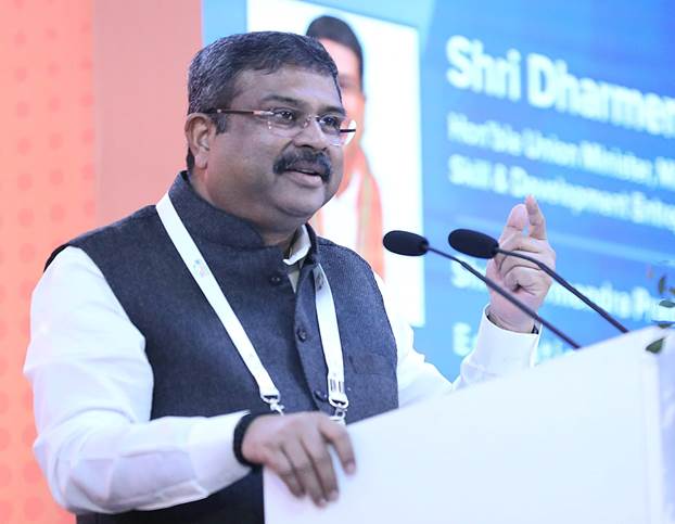 Union Minister Dharmendra Pradhan attends special session on Developing Global Networks for Skill Development in Gandhinagar