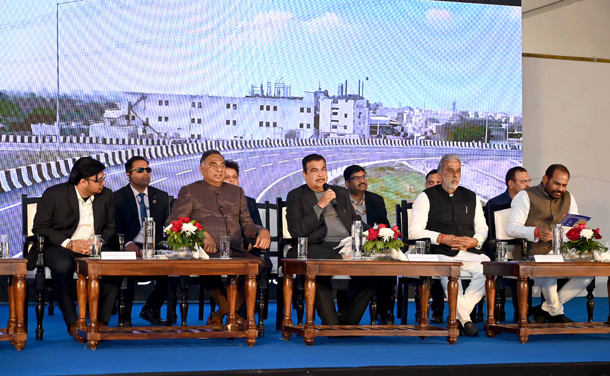 Union Minister Nitin Gadkari Inspects Key Infrastructural Projects for Enhanced Connectivity