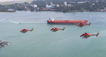 Sarang Helicopter Display Team Takes Flight at Singapore Airshow 2024