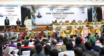 Vice-President of India Urges Youth to Safeguard Democracy and Embrace Economic Nationalism at Panjab University Convocation