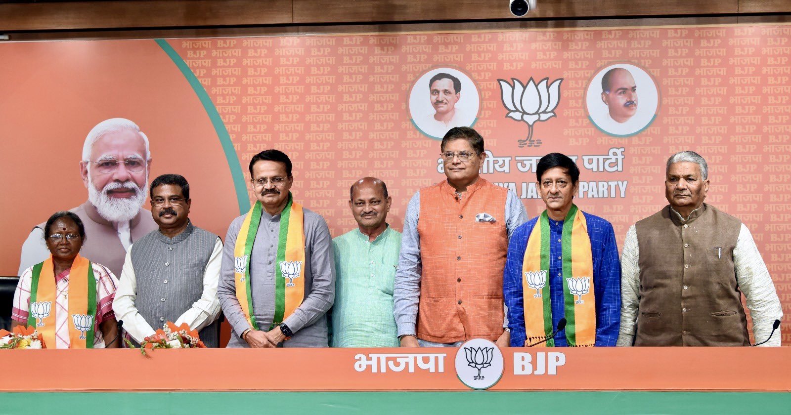 Bhartruhari Mahtab, Sidhant Mohapatra and Damayanti Beshra joins BJP