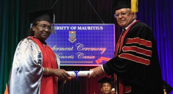 President Droupadi Murmu Conferred Honorary Doctorate by University of Mauritius