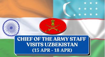 General Manoj Pande Embarks on Visit to Uzbekistan to Strengthen Defence Ties