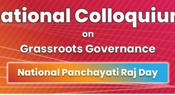 National Colloquium on Grassroots Governance to Mark Three Decades of 73rd Constitutional Amendment