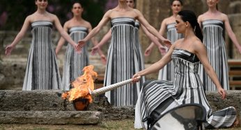IOC Officials Call for World Peace as Paris 2024 Olympic Flame is Lit in Ancient Olympia