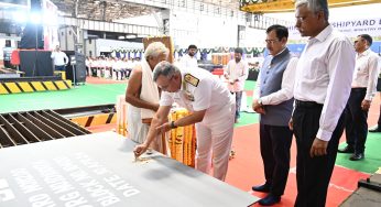 Hindustan Shipyard Limited Holds ‘Steel Cutting’ Ceremony for First Fleet Support Ship