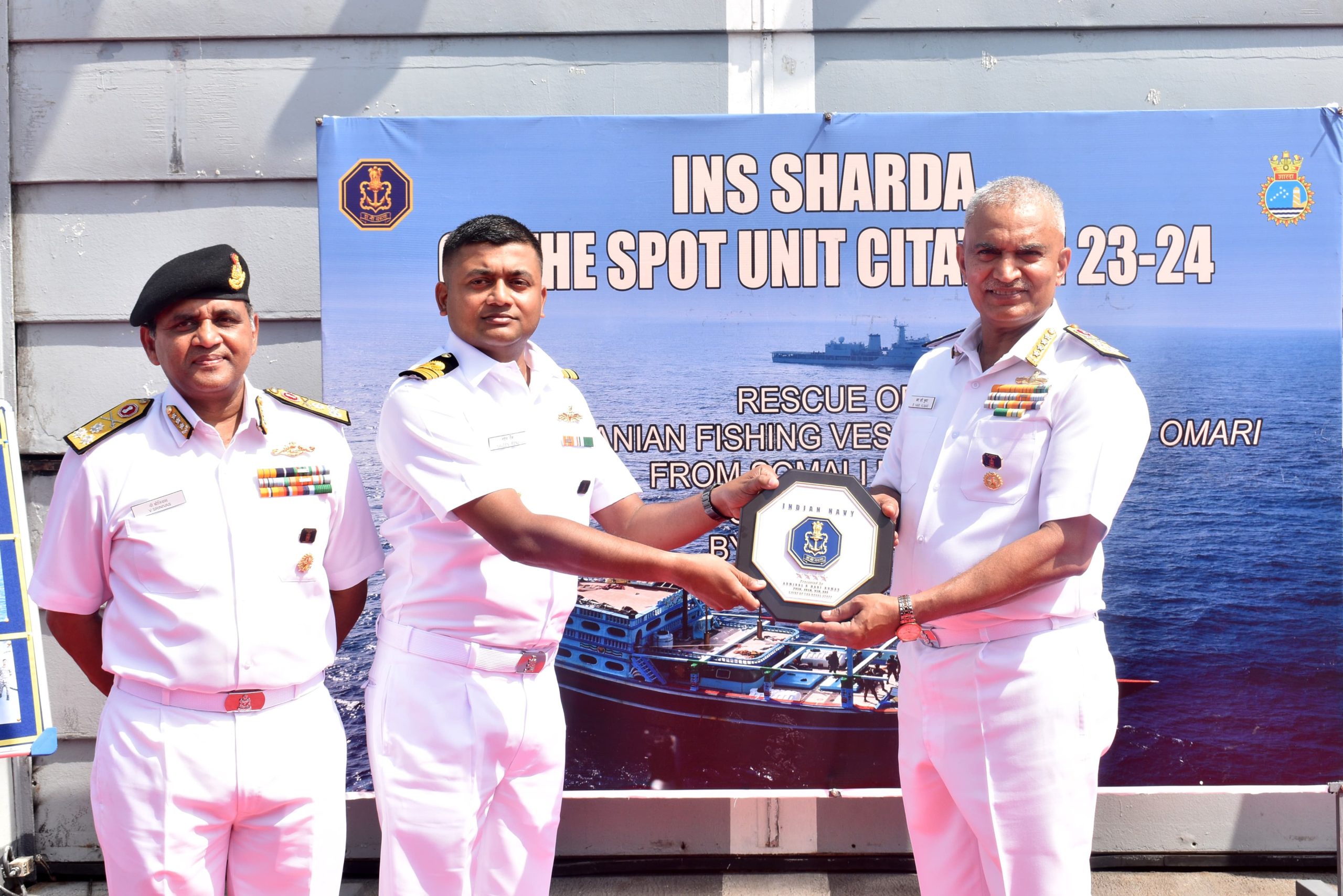 Indian Navy’s INS Sharda Awarded ‘On the Spot Unit Citation’ for Anti-Piracy Operations