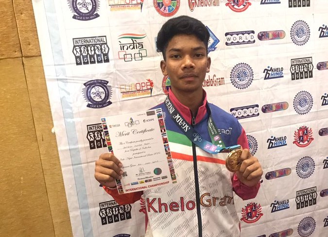 OAV Student Shines Bright, Clinches Gold at Indo-Nepal International Championship