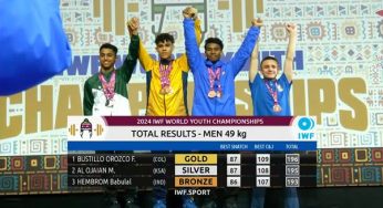 JSSPS Cadet Babulal Hembrom Secures Two Bronze Medals at IWF World Youth Weightlifting Championship