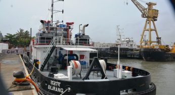 Indian Navy Commissions Third 25T Bollard Pull Tug ‘Bajrang’