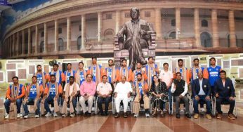 Union Minister Dr. Virendra Kumar Felicitates Indian Deaf Cricket Team for Historic Victory Against England