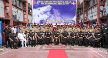 DG NCC Flags Off Mountaineering Expedition to Mt Abi Gamin