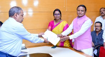 Mamata Mohanta Submits Nomination for Rajya Sabha By-poll from Odisha