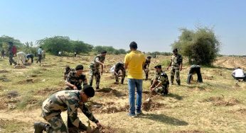 128 Infantry Battalion Sets World Record by Planting Over 5 Lakh Saplings in One Hour in Jaisalmer