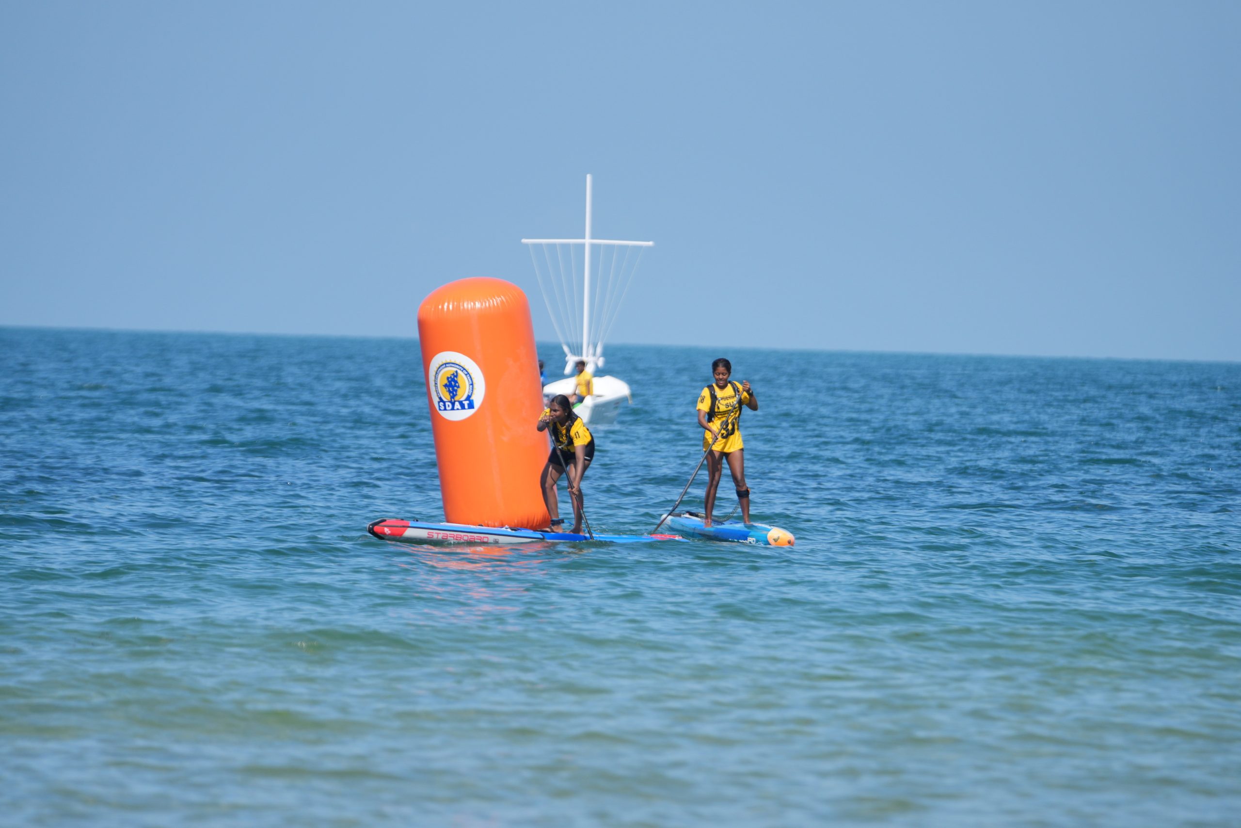 Sekar Patchai and Tanvi Jagdish Shine on Day 1 of Palkbay SUP Challenge 2024