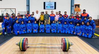 Chief Secretary Manoj Ahuja Visits Kalinga Stadium Sports Complex to Assess Facilities and Engage with Athletes