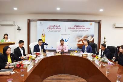 Thai Delegation Visits Morarji Desai National Institute of Yoga to Explore Yoga Practices