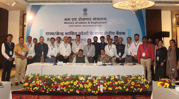 Union Minister Mansukh Mandaviya Chairs Regional Meeting on Labour Reforms and Employment in Rajkot