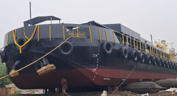 Indian Navy Launches Sixth Missile Cum Ammunition Barge, Strengthening Operational Capabilities