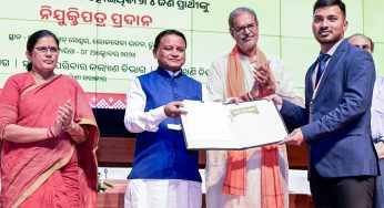 Odisha CM Urges New Recruits to Drive State’s Development at ‘Nijukti Samaroh’