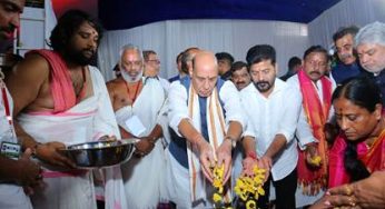 Raksha Mantri Rajnath Singh Lays Foundation Stone for Indian Navy’s Very Low Frequency Station in Telangana