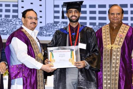 Minister J.P. Nadda Inspires Graduates at UCMS 53rd Foundation Day and Convocation, Emphasizes Healthcare Advancements