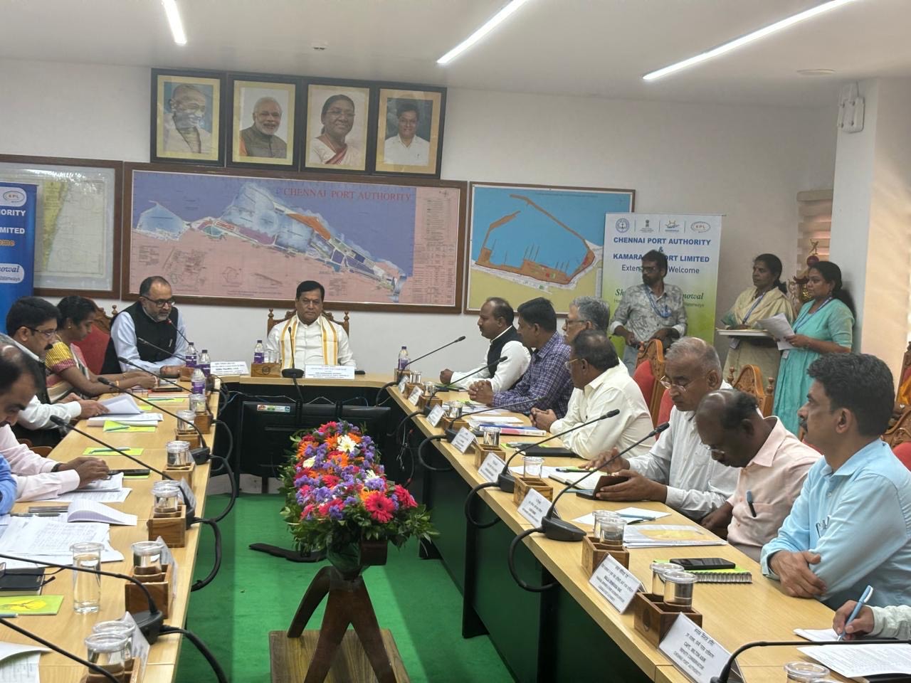 Sarbananda Sonowal Inaugurates Infrastructure Projects Worth Rs. 187.33 Crore at Chennai and Kamarajar Ports