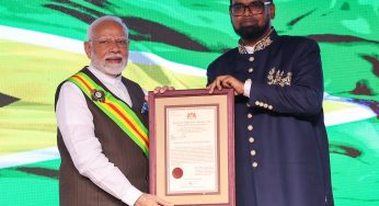 PM Modi Conferred Guyana’s Highest National Award, “The Order of Excellence”