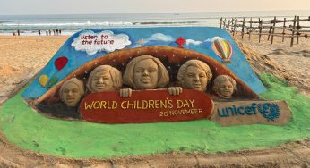UNICEF Odisha Marks World Children’s Day with Sand Art in Puri