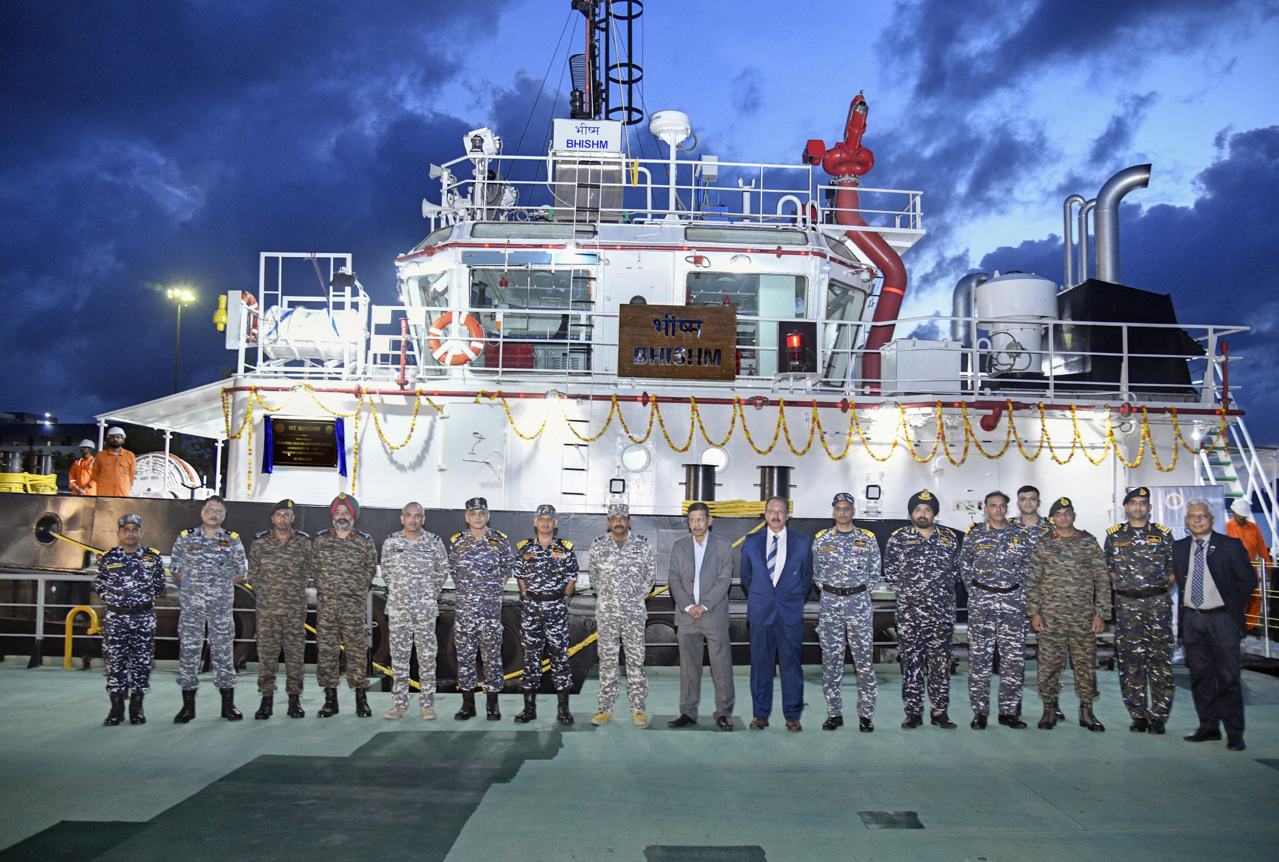 Indian Navy Inducts Bollard Pull Tugs Bhishm and Bahubali at Andaman & Nicobar Command