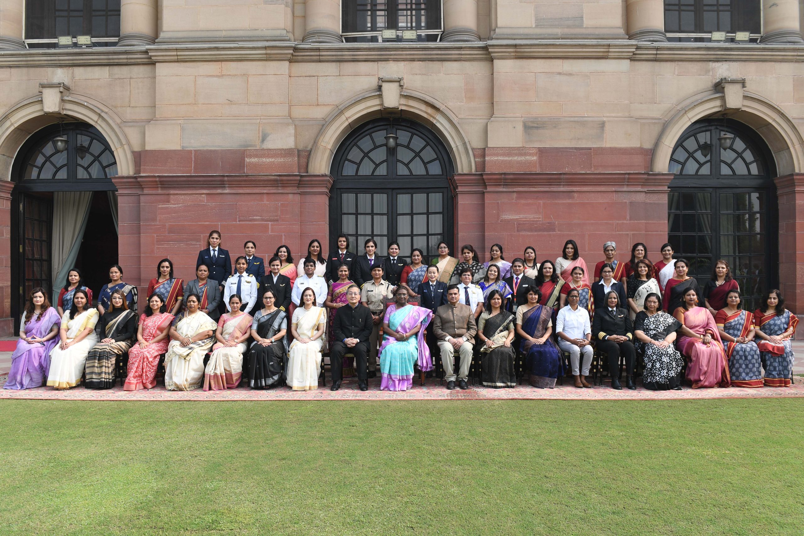 President Murmu Interacts with Women Achievers in Indian Aviation Sector