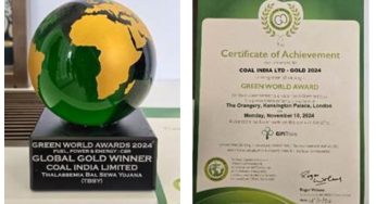 Coal India Limited Receives Prestigious Green World Environment Award for CSR Excellence