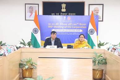 Union Minister Mansukh Mandaviya Chairs 195th ESI Corporation Meeting