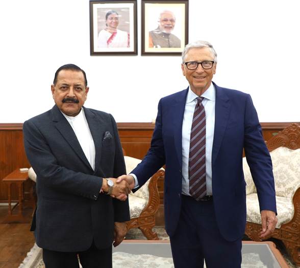 Bill Gates and Dr. Jitendra Singh Discuss Expanding India’s Biotech and Startup Ecosystem