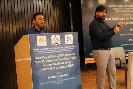 National Workshop Highlights Best Practices for Teaching English to Deaf Students Using Indian Sign Language