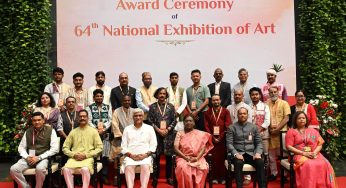 President Droupadi Murmu Felicitates Artists at 64th National Exhibition of Art in New Delhi