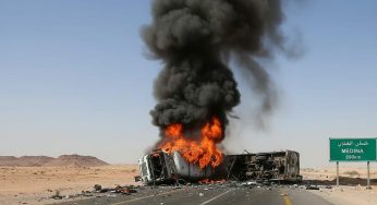 Indian Umrah Pilgrims Caught in Deadly Bus–Tanker Crash Near Medina; Emergency Helplines Activated