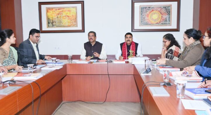 Dharmendra Pradhan Reviews NEP Implementation in Odisha; 55 New Textbooks to Be Introduced from 2026–27